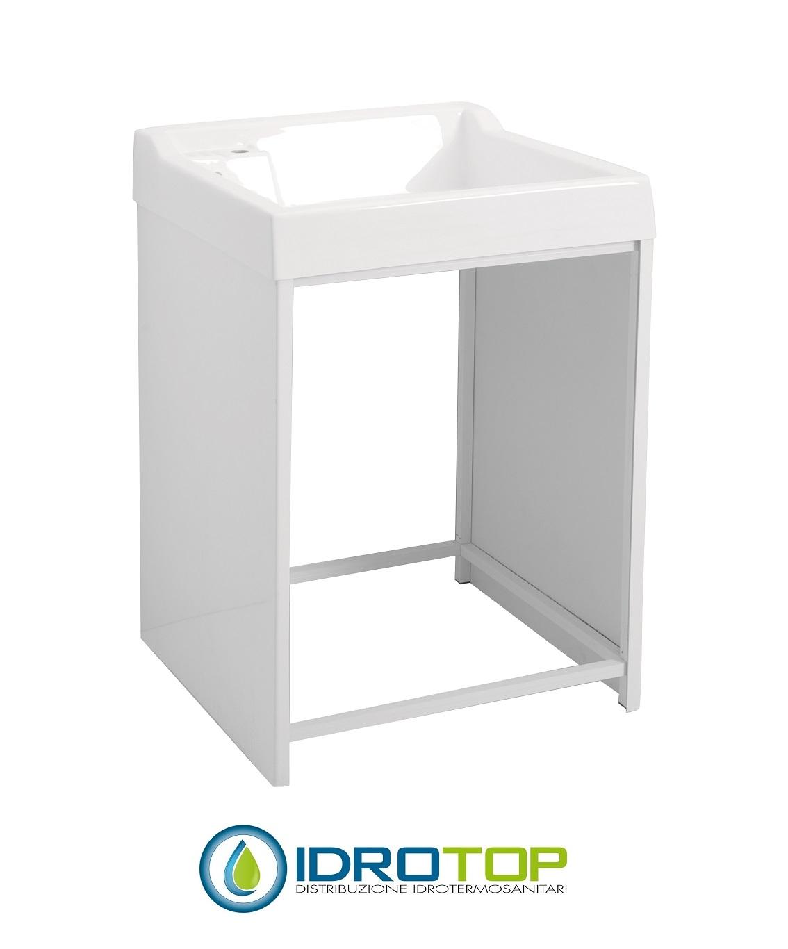 Mobile Per Lavatrice Con Lavabo.Mobile Per Esterno Lavacril On 72x68 Portalavatrice Bianco