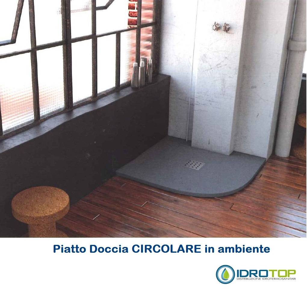 Piatto Doccia Semicircolare 80x90.Piatto Curvo Drop Hatria