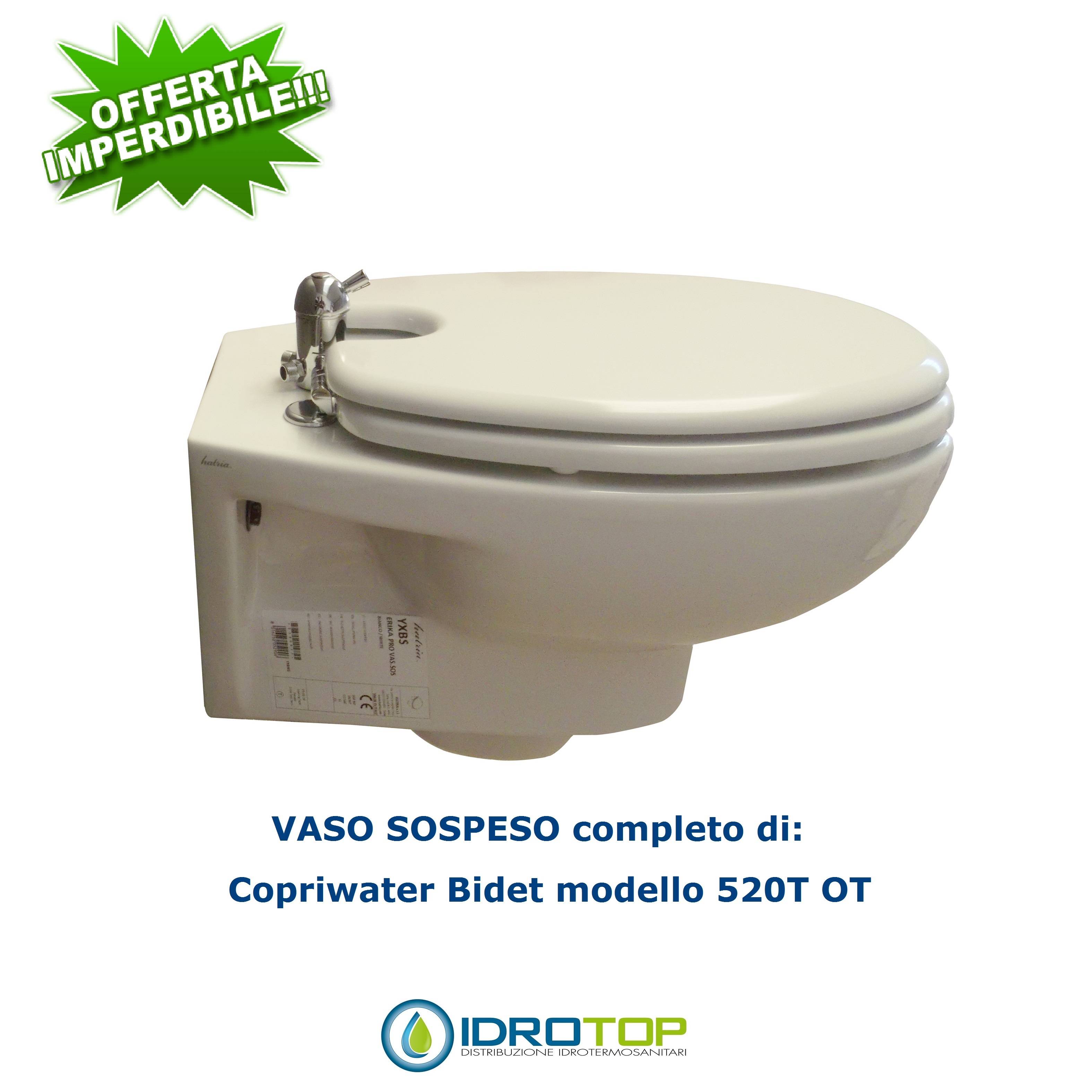 Bidet Incorporato Nel Water.Copriwater Bidet 520 Completo Di Vaso In Ceramica Sospeso