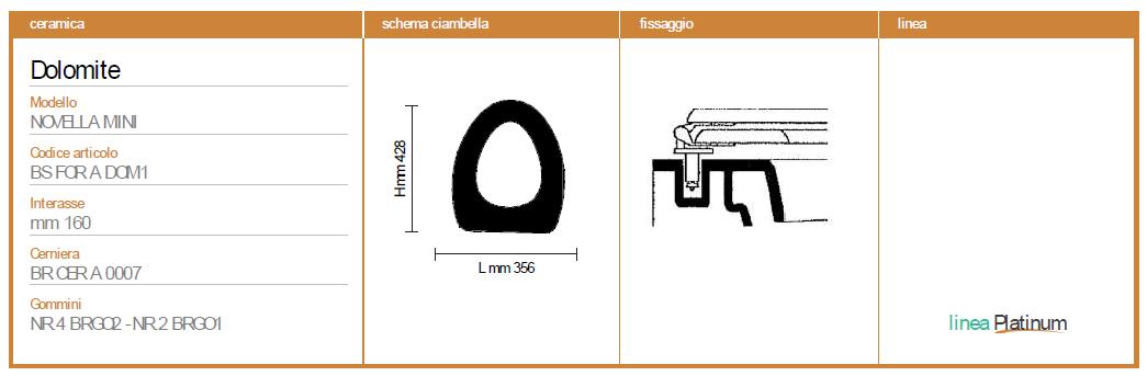 Ceramica Dolomite Novella Mini.Copriwater Dolomite Novella Mini Bianco Europa