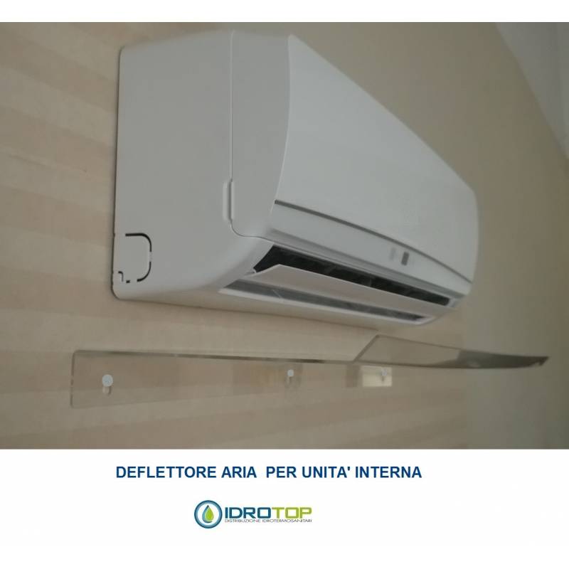 Deflector para aire acondicionado y acondicionador. Instalacion